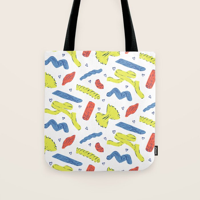 Pasta in Primary Colors  Tote Bag Gallery Image 1