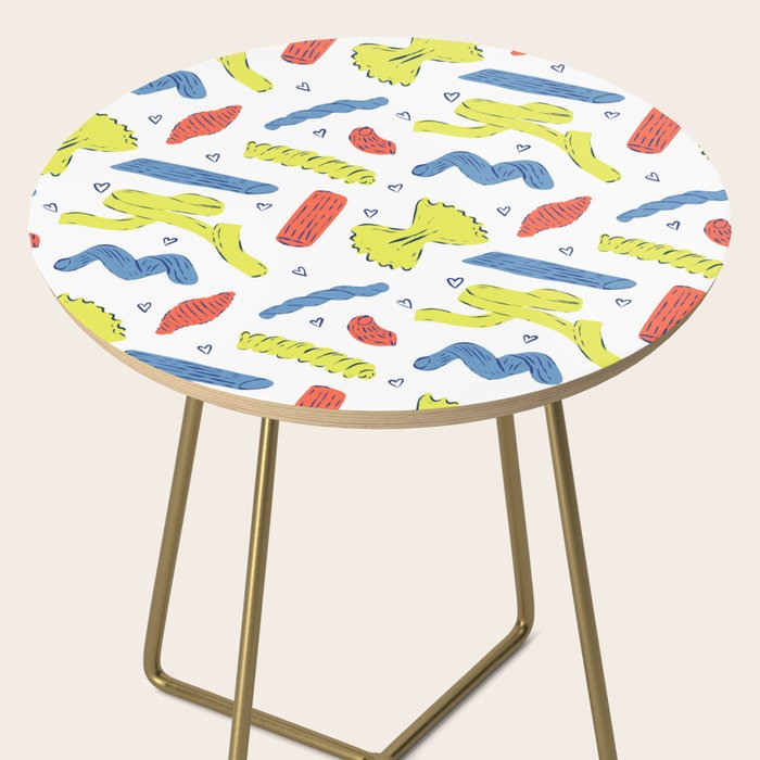 Pasta in Primary Colors  Side Table Gallery Image 2