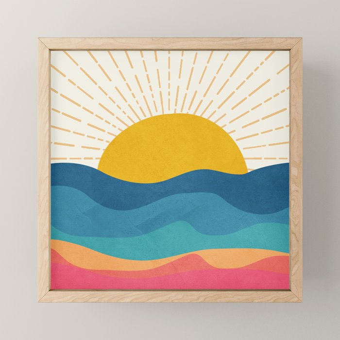 Sea Sunrise Mini Art Print Gallery Image 1