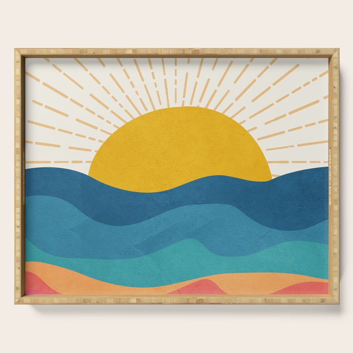 Sea Sunrise Serving Tray Gallery Image 1