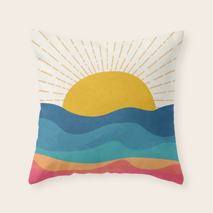 Sea Sunrise Throw Pillow Gallery Image 6
