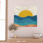 Sea Sunrise Wall Tapestry Gallery Image 2