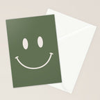 Smile Muted Green Stationery Card Gallery Image 2