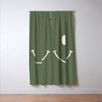 Smile Muted Green Window Curtain Gallery Image 3