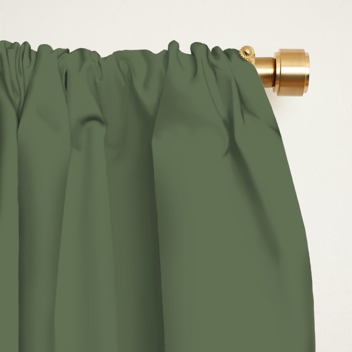 Smile Muted Green Window Curtain Gallery Image 2