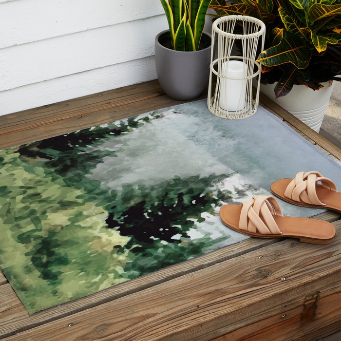 Pine Trees 2 Outdoor Rug Gallery Image 2