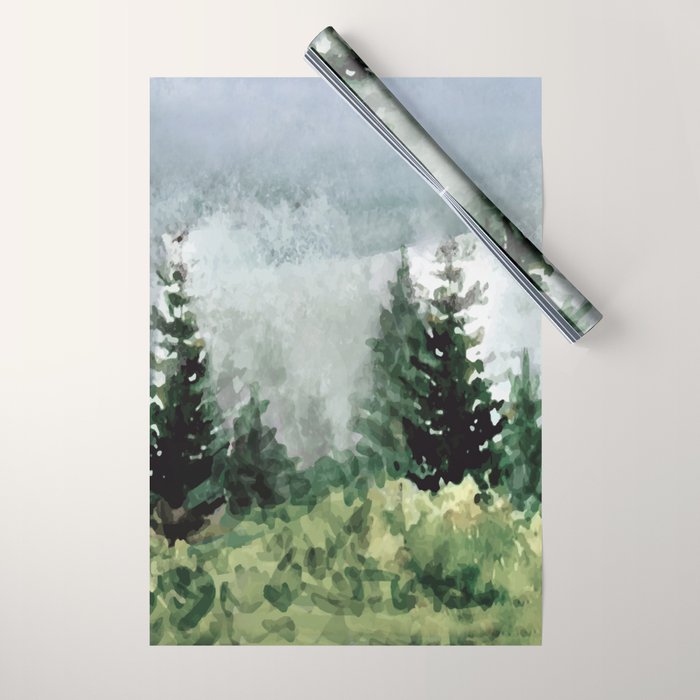 Pine Trees 2 Wrapping Paper Gallery Image 1