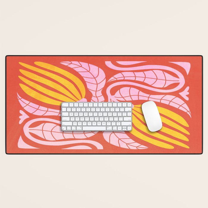 Sunglow & Cotton Candy: Les Fleurs | Flower Market Color Series 05 Desk Mat Gallery Image 1