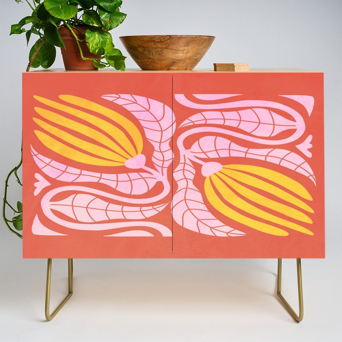 Sunglow & Cotton Candy: Les Fleurs | Flower Market Color Series 05 Credenza Gallery Image 1