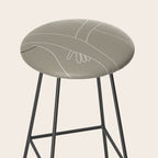 Minimal Line Art Woman Figure III Stool Gallery Image 2