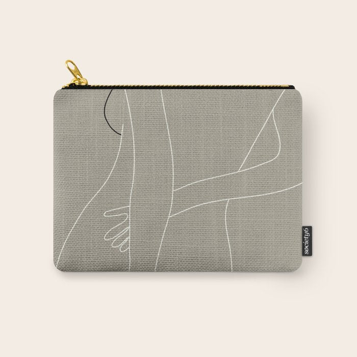 Minimal Line Art Woman Figure III Carry All Pouch Gallery Image 1