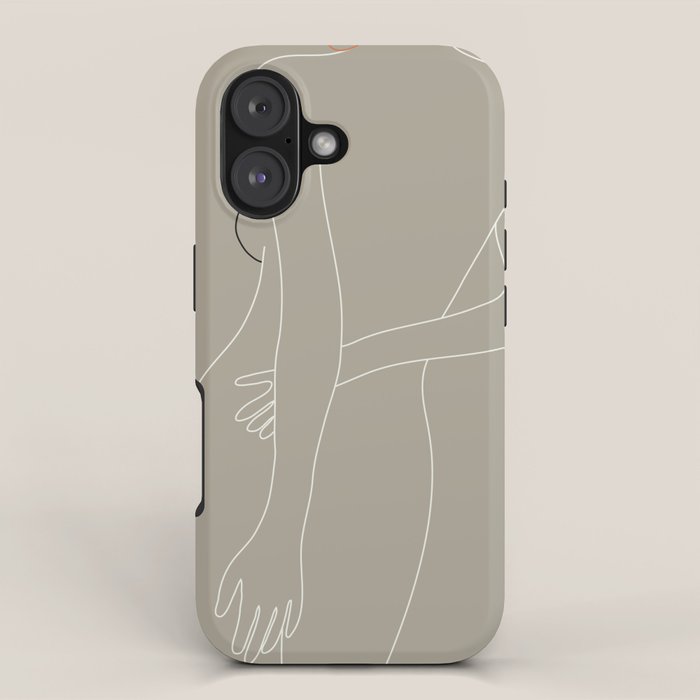 Minimal Line Art Woman Figure III iPhone Case Gallery Image 1