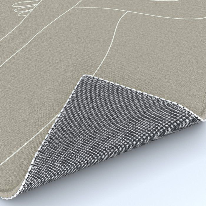 Minimal Line Art Woman Figure III Rug Gallery Image 4