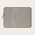Minimal Line Art Woman Figure III Laptop Sleeve Gallery Image 1