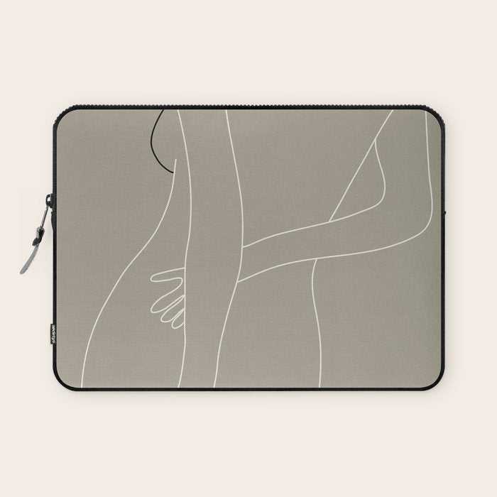 Minimal Line Art Woman Figure III Laptop Sleeve Gallery Image 1