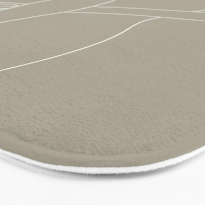 Minimal Line Art Woman Figure III Bath Mat Gallery Image 3
