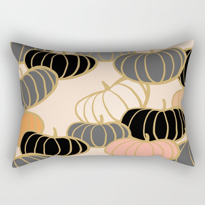 Retro Pumpkin Pattern 1 Rectangular Pillow Gallery Image 2