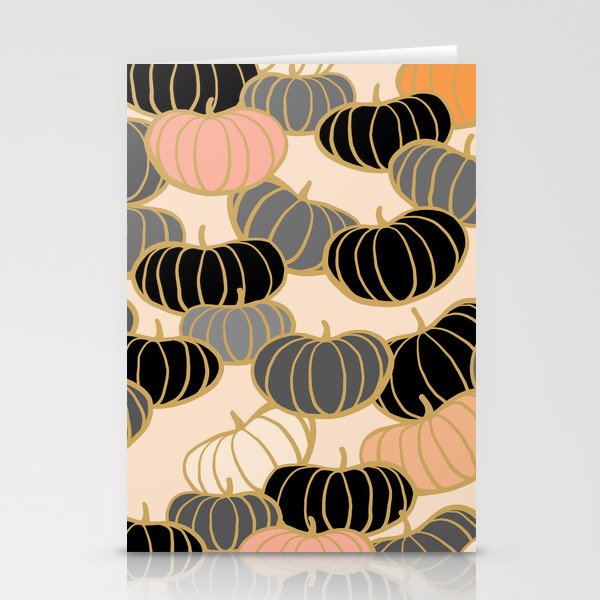 Retro Pumpkin Pattern 1 Stationery Card Gallery Image 1