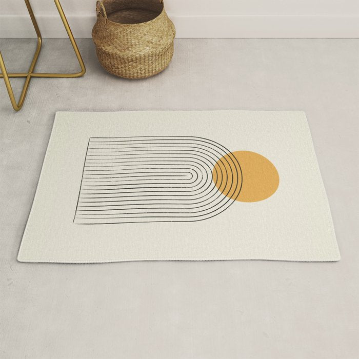 Gold Sun rainbow mountain Rug Gallery Image 1