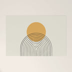 Gold Sun rainbow mountain Welcome Mat Gallery Image 1