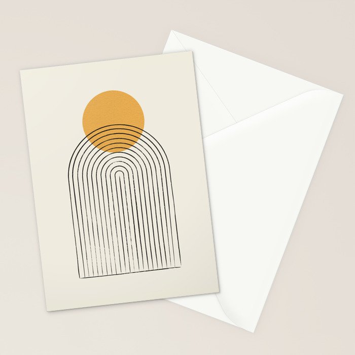 Gold Sun rainbow mountain Stationery Card Gallery Image 2