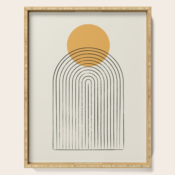 Gold Sun rainbow mountain Serving Tray Gallery Image 1