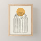 Gold Sun rainbow mountain Mini Art Print Gallery Image 1