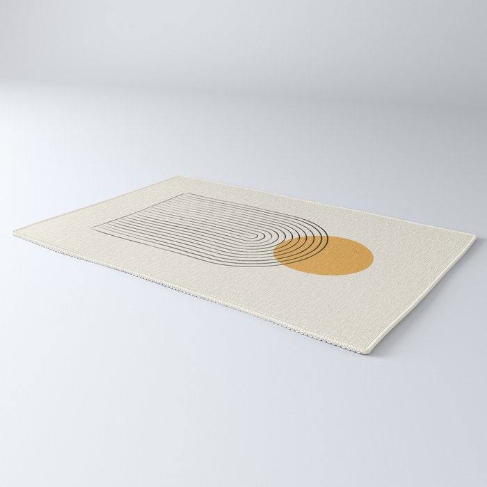 Gold Sun rainbow mountain Rug Gallery Image 3