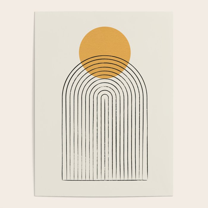 Gold Sun rainbow mountain Poster Gallery Image 4