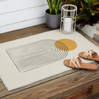 Gold Sun rainbow mountain Outdoor Rug Gallery Image 2