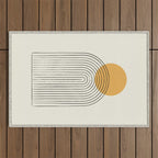Gold Sun rainbow mountain Outdoor Rug Gallery Image 1