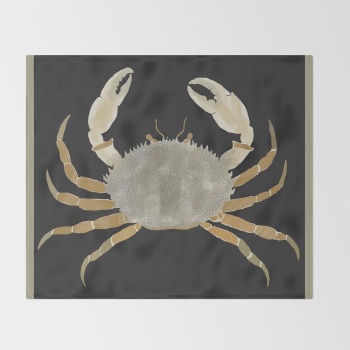 Minimalist Crab 2 Throw Blanket Gallery Image 2