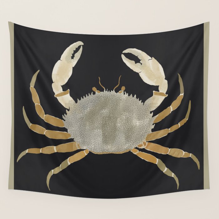 Minimalist Crab 2 Wall Tapestry Gallery Image 4