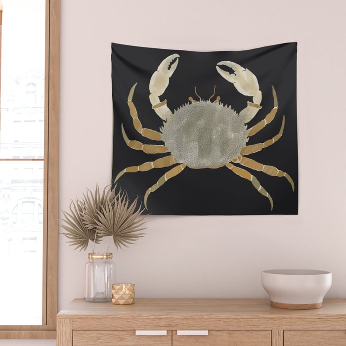 Minimalist Crab 2 Wall Tapestry Gallery Image 2