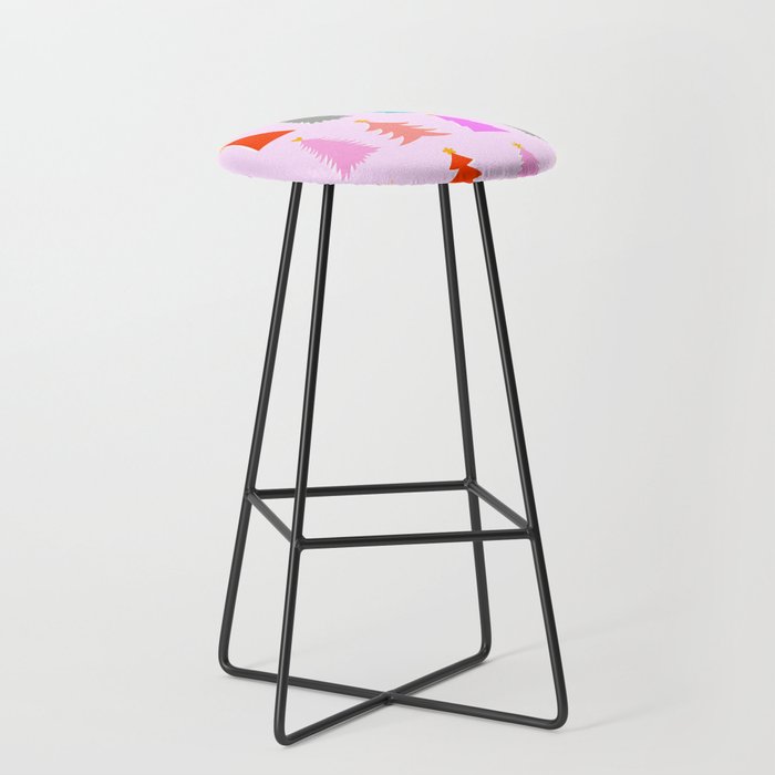 Christmas Tree Pattern on Pink Stool Gallery Image 1