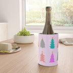 Christmas Tree Pattern on Pink Wine Chiller Gallery Image 4