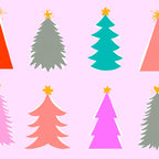 Christmas Tree Pattern on Pink Coffee Mug Gallery Image 2