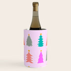 Christmas Tree Pattern on Pink Wine Chiller Gallery Image 1
