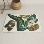 Vintage Butterfly Illustration EA Seguy Papillon Rug Gallery Image 1