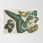 Vintage Butterfly Illustration EA Seguy Papillon Rug Gallery Image 2