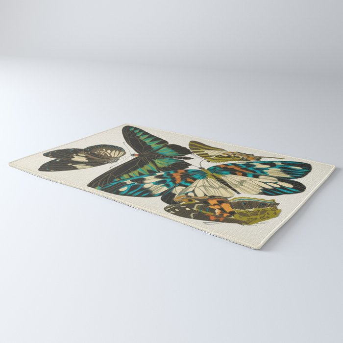 Vintage Butterfly Illustration EA Seguy Papillon Rug Gallery Image 3