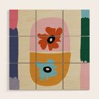 Floral capsule  Wood Wall Art Gallery Image 1