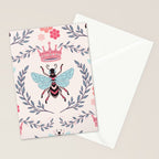 Queen Bee - Coral Pink Stationery Card Gallery Image 2