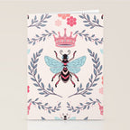 Queen Bee - Coral Pink Stationery Card Gallery Image 2