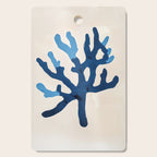 Blue Minimalist Coral Sea Ocean Coastal Art Painting Cutting Board Gallery Image 1