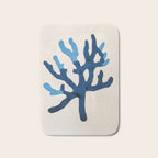 Blue Minimalist Coral Sea Ocean Coastal Art Painting Bath Mat Gallery Image 1