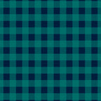 Gingham Check Pattern in Navy Blue and Teal Coffee Mug Gallery Image 2
