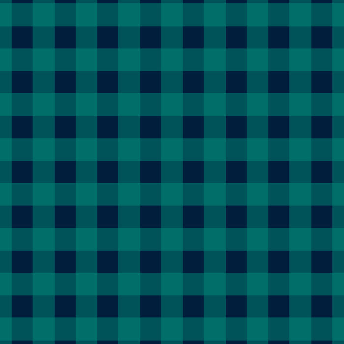 Gingham Check Pattern in Navy Blue and Teal Coffee Mug Gallery Image 2