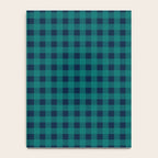 Gingham Check Pattern in Navy Blue and Teal Notebook Gallery Image 4