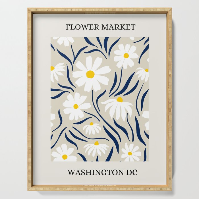 Flower Market, Washington DC Serving Tray Gallery Image 1